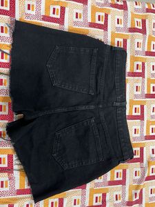 Black Denim Cutoff Shorts