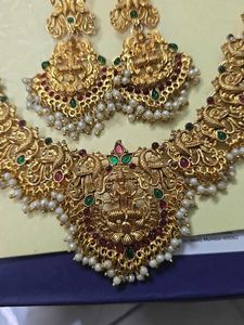 Intricate Gold Plated Necklace &amp; Earring Set
