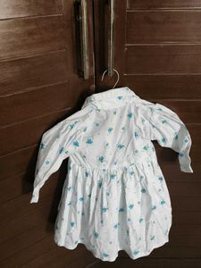 Baby Girl's Blue Floral Cotton Dress