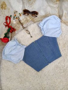 Charming Puff Sleeve Crop Top