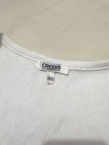 Ribbed V-Neck Button Up Top