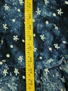 Blue floral print tiered dress