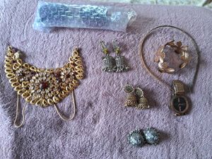 Elegant Indian Jewelry Set with Watch