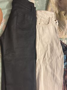 Two Jeans Combo( White And Black)