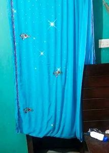 Embellished Blue Saree
