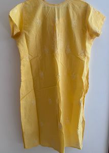 Yellow Embroidered Tunic Top