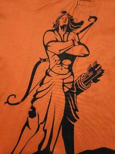 Printed Orange Polo T-Shirt