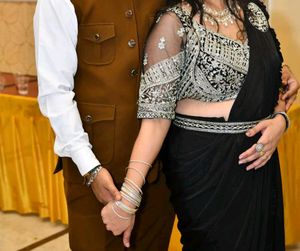 Mitera Embellished Ready to Wear Saree with Belt