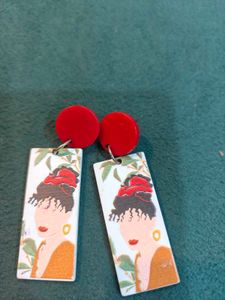 Artistic Portrait Dangle Earrings