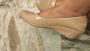 Elegant Nude Wedges