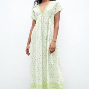 Zara New Limited Editon Floral Printed Maxi Dress