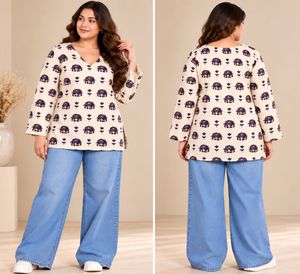 🐘 Modran Handloom Cotton Printed Short Kurti