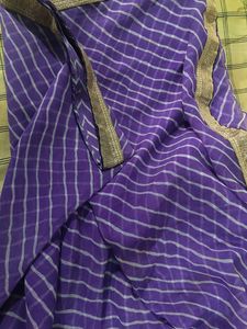 Purple LEHERIYA Saree