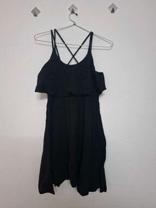 Black Criss-Cross Strap Dress