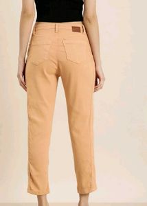 Peach Ripped Mom Jeans