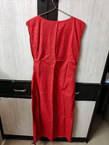 Vibrant Red suit with long skirts