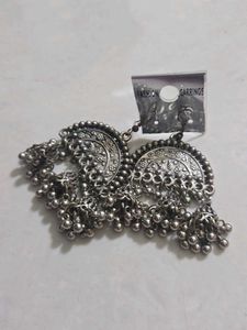 Oxidized Jhumka Earrings