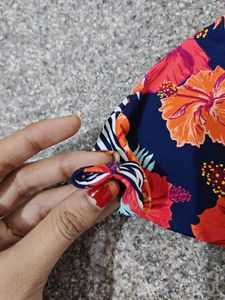 Floral Print Triangle Bikini Top