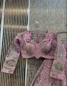 Stunning Lilac Embroidered Lehenga Choli Set