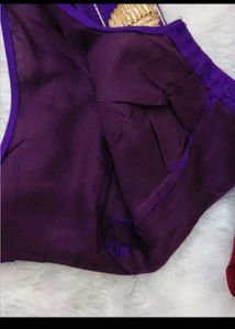 Royal Purple Saree with Gold Embellishments