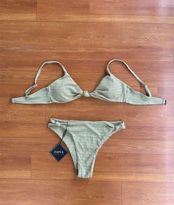 Zaful Ribbed Bikini Set
