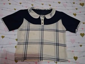 Cute Plaid Button-Up Top
