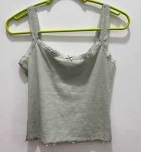 H&amp;M Ribbed Lace Night Suit - Top &amp; Shorts
