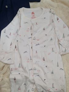 Set Of 3 Baby Rompers- 0-3m