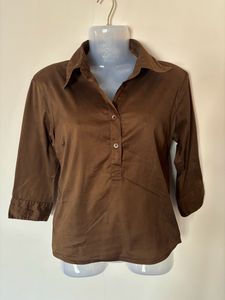 Formal Brown Shirt With 3/4th Sleeve