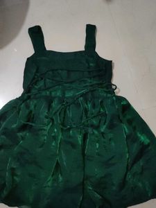 Elegant Green Fit and Flare Dress