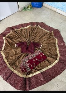 Navratri Chaniyacholi- Cherry red and brown