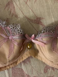 Sheer Lace Bow Bra