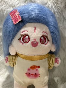 Cute Blue Hair Plush Doll