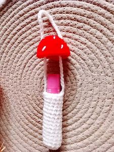 Crochet Mushroom lipstick cover charm