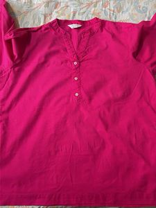 Vibrant Pink Henley Top
