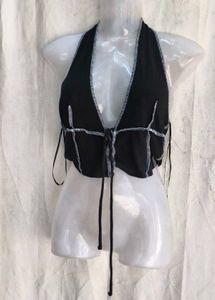 25410. Gothic Halter Neck Crop Top