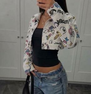 ✨Girls' Printed Short Denim Jacket