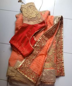 New Heavy Party Wear Wedding Saree With Blouse