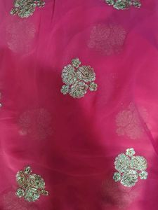 Pink Embroidered Saree