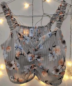 Floral Print Crop Top Palazzo Set