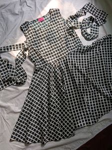 Black And White Checked Dress