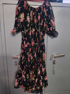 Floral Off-Shoulder Midi Dress