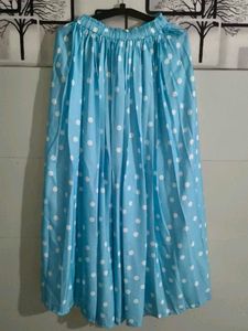 Blue Polka Dot Ethnic Skirt