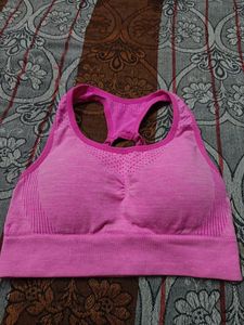 Pink Sports Bra