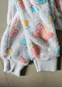 Fuzzy Butterfly Print sweat Set