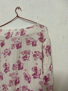 Pink Floral Kurti