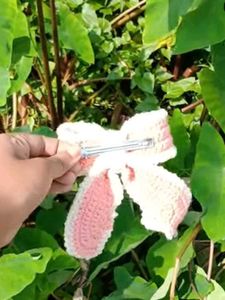 Crochet Bow Hair Clip