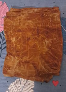 NEW - Brown Printed Chiffon Saree
