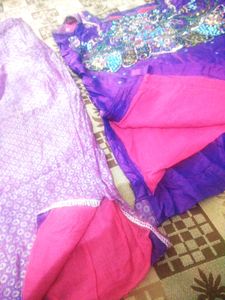Embroidered Satin Pant Kurta Set For 5-9 Years
