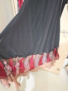 Elegant Abaya Style Gown with Embellishments